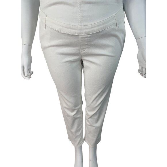 Gap Womens White Maternity Stretch Denim Overalls Adjustable Straps Sz XL - Picture 6 of 11